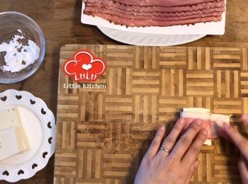 step3: 在邊緣處沾一點生粉收口