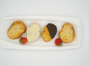 step10: 原味的法式糖片/椰子白巧克力/黑巧克力口味。