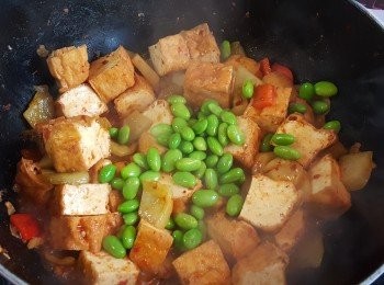 step5: 最後加入毛豆。