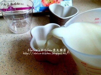 step3: 倒入器皿內至九分滿備用
