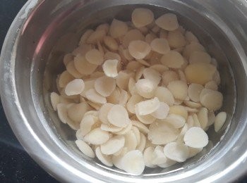 step4: 北杏，用清水浸洗