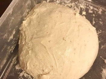 step2: 加所有材料混合後, 發酵4小時, 每半小時番麵一次, 共3次, 放入雪柜雪至小12-18小時