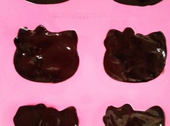 step7: 最後用巧克力漿填滿模型~放入冷凍庫中定型完成