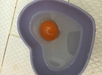 step2: 鹹蛋黃和蛋白粉開