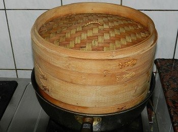 step13: 水滾後放上蒸~約蒸15分