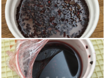 step10: <span class="group_3">自制紅色水</span>造法:

數片紅頭菜或1茶匙紅粬米, 加1/4杯水煮濃至兩湯匙(可用微波爐, 記得用保鮮紙包好及留孔疏氣), 隔走紅頭菜或紅粬米備用.