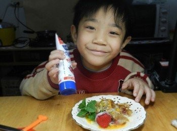 step5: 最後加上鷹牌煉奶