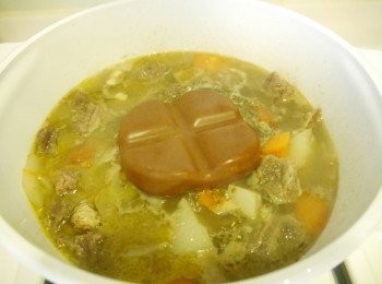 step5: ☞加入燴飯塊。