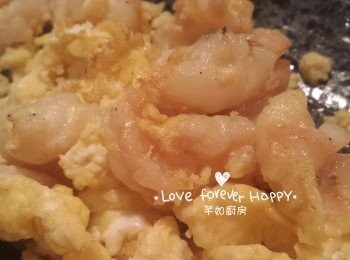 step6: 快手將蛋炒好, 蛋不用炒得太熟, 盛起即成嫩滑蝦仁炒蛋