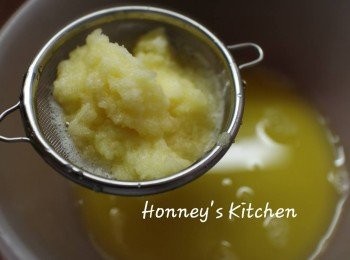 step4: 隔去薯仔水份