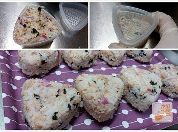 step3: 將所有材料拌勻, 再取部份捏成飯團