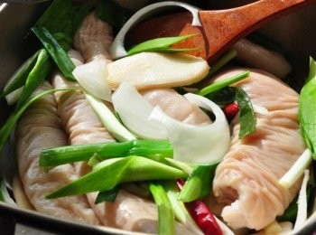 step7: 再放入大腸拌炒