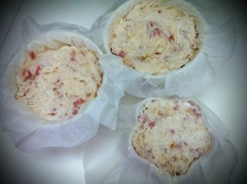 step6: 炒好倒入模內蒸1小時即可