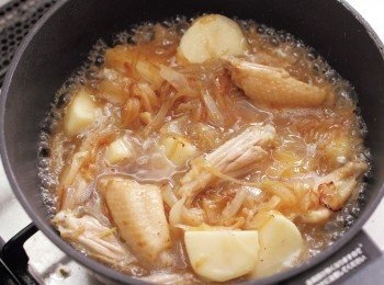 step7: 水分3次加入，開大火每一次都要 煮滾。