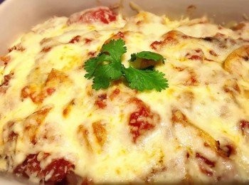 step8: 預熱焗爐後, 以180度焗 7-8分鐘芝士熔化至金黃色便可