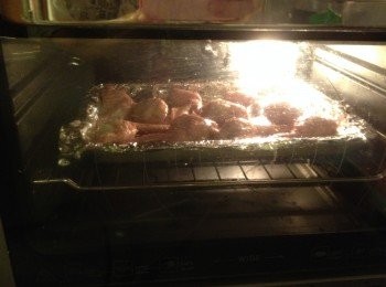 step8: 焗200度20分鐘，再塗上蜜糖後多焗上火2分鐘