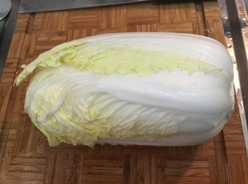 step1: 將旺菜去頭，分開一片片，洗淨，掠水