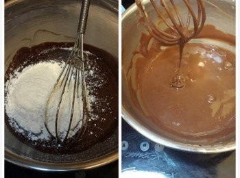 step7: 一次過加入低筋粉拌勻至滑身