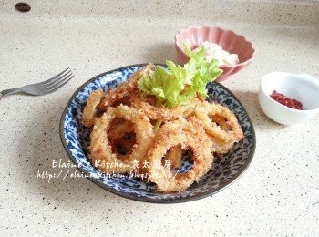 step9: 再放上芹菜葉裝飾及準備醬汁即可