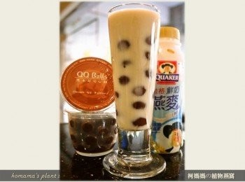 step3: 最後將桂格鮮奶燕麥直接倒入杯中，稍微攪拌一下，即可立即享用！