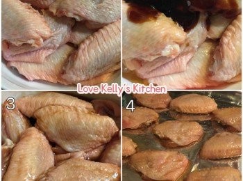 step1: 用蜜糖、蠔油和水醃雞亦2-3小時;