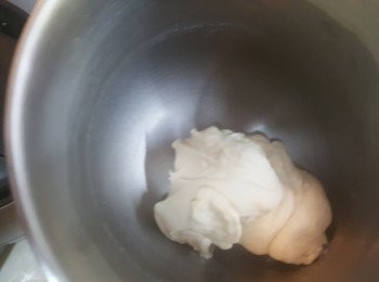 step2: 完成後加入老種，轉至4號速度攪拌15分鐘。