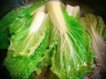 step4: 將娃娃菜燙過後待涼