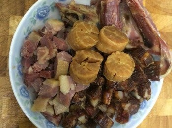 step1: 1. 浸元貝至軟,