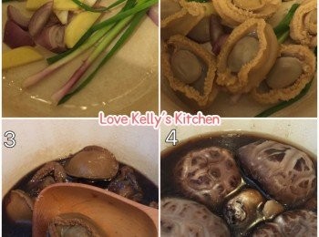 step1: 天白菇先在早一晚用熱水浸，到第二天就可以完全軟身；