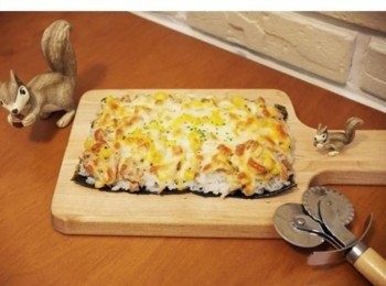 step6: 香香Jimmy~~~~ 看這表面上的金黃起士就好餓喔^^"