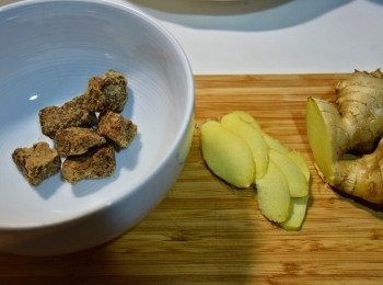step1: 老薑切片