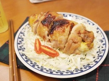 step8: 香噴噴~~烤雞玉子捲^^