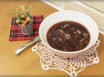 step3: 這步驟超簡單的吧^^" 開關跳起來後就有好喝的甜湯囉:)