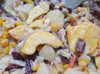 step6: 最後加入Wel - B蜜桃片拌勻，冷藏後即可食用。