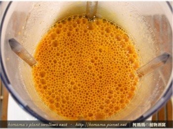 step7: 最後將所有<span class="group_1">食材</span>一同打碎，去除泡沫後，直接盛放至碗盤中。