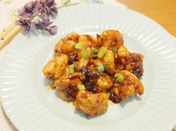 step7: 顏色鮮紅欲滴看起來就好美味的乾燒蝦仁^^