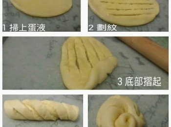 step6: 把麵團整形後放入焗盤，在麵團表面噴少許水再用保鮮膜包著存放在温暖的地方進行第二次發酵1小時 。