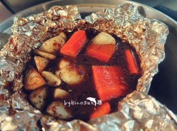 step5: 剩的肉汁可以拿來燉蔬菜