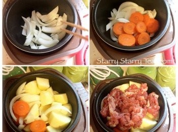 step3: 將所有材料加進飯煲的內鍋。