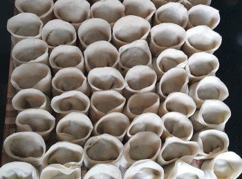 step6: 包好後用盤放好