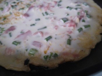 step3: 假如麵糊會比較杰身可以加少少水。