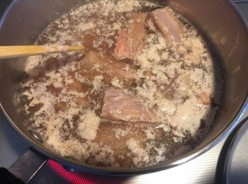 step1: 牛肋條解凍後飛水，並瀝乾水份