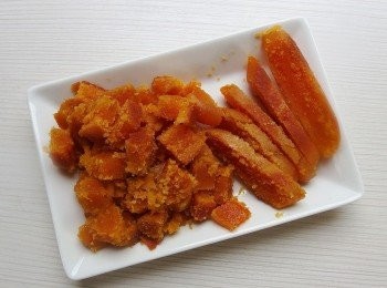 step7: 煎好的烏魚子放涼後,可切小塊狀及片狀。