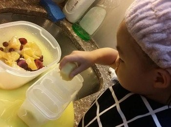 step5: 將水果粒放入雪條模