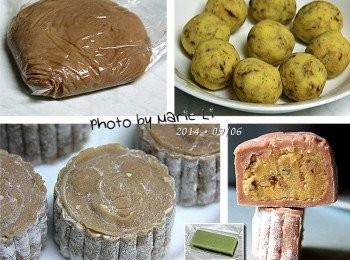 step9: 《可可冰皮月餅》

裡面大膽地採用了《雙薄荷巧克力》
混進自製不甜不膩的《綠豆沙》餡裡
只需要少少的比例即可讓一口咬下的口感中
慢慢擴散出一股清淡的薄荷香
其實我各人還蠻喜歡的~