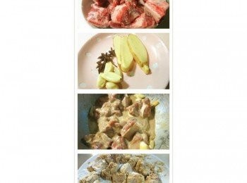 step1: 抓醃約2-3小時(如能醃一個晚上會更入味更好吃) 入味後"放入少許麵粉.雞蛋一顆(醃好的排骨表面水份多，直接沾地瓜粉附著性差，加入麵粉可增加排骨表面黏性)