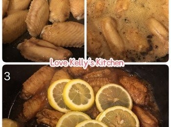 step2: 爆香紅蔥頭粒，放入<a href="https://bit.ly/3zHU5V3" target="_blank" data-keyword="雞翼" class="guide-link"><strong>雞翼</strong></a> <span style="display:inline-block;vertical-align:middle;margin-top:-3px;color:initial;border-radius:3px;padding:2px 3px;font-size:12px;line-height:14px;background:#87d300;color:#fff;">即買</span> 煎至兩邊轉色，加入所有調味料，蓋上蓋細火炆14分鐘，然後加入檸檬片兜均，再用細火炆3分鐘，最後打埋個芡就完成