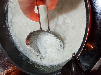 step9: 如太多泡沫可筆走