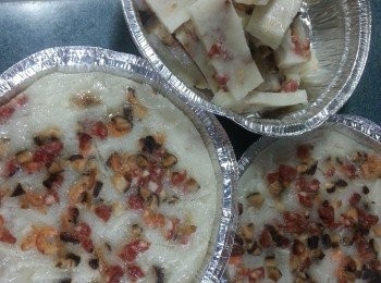 step17: 蒸好的蘿蔔糕灘凍,放入雪櫃雪凍