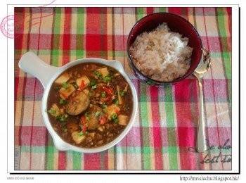 step7: 上碟後, 加上蔥粒及紅椒絲裝飾。